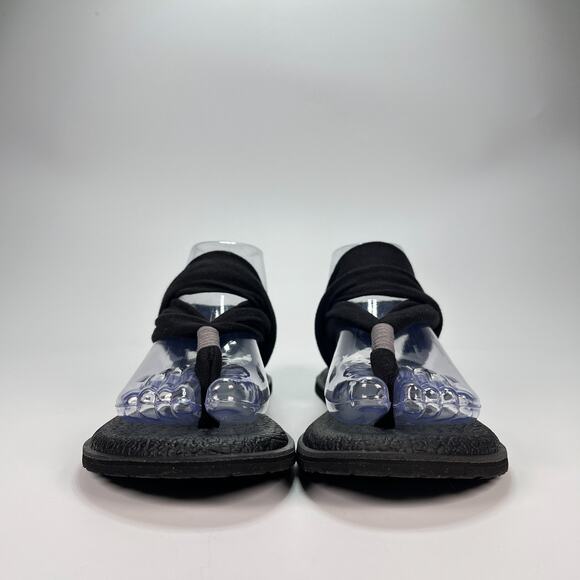 Sanuk Yoga Sling 2 Black Comfortable Casual Sandals SWS10001 Women's Size 7 - Picture 2 of 9